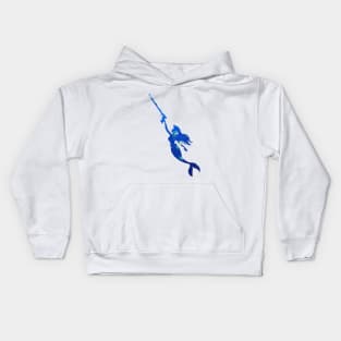 MERMAID SPEARFISHING Kids Hoodie